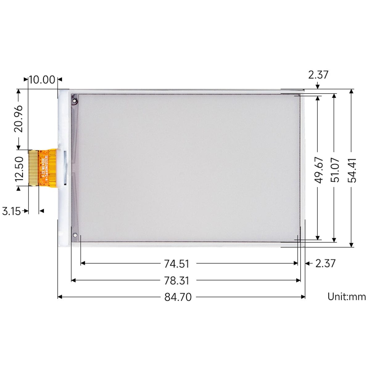 3.52" E-Paper Raw Display Panel (360 x 240) - The Pi Hut