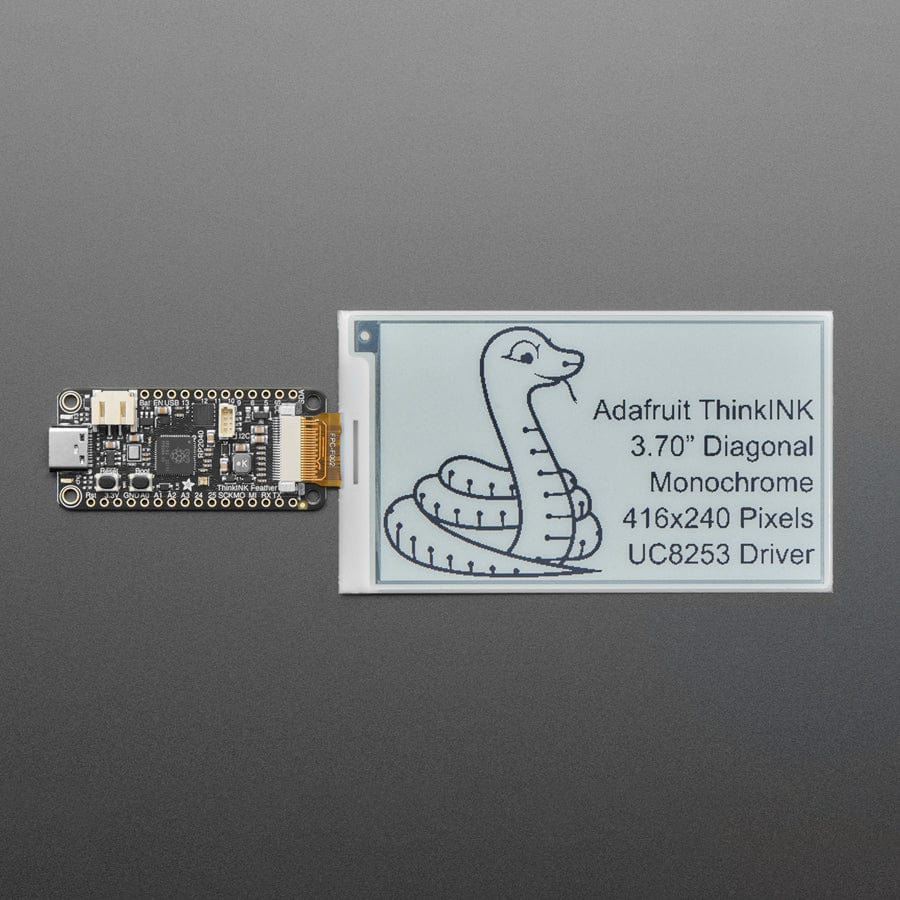 3.7" 416x240 Monochrome Black/White eInk / ePaper - Bare Display - UC8253 Chipset by Adafruit - The Pi Hut