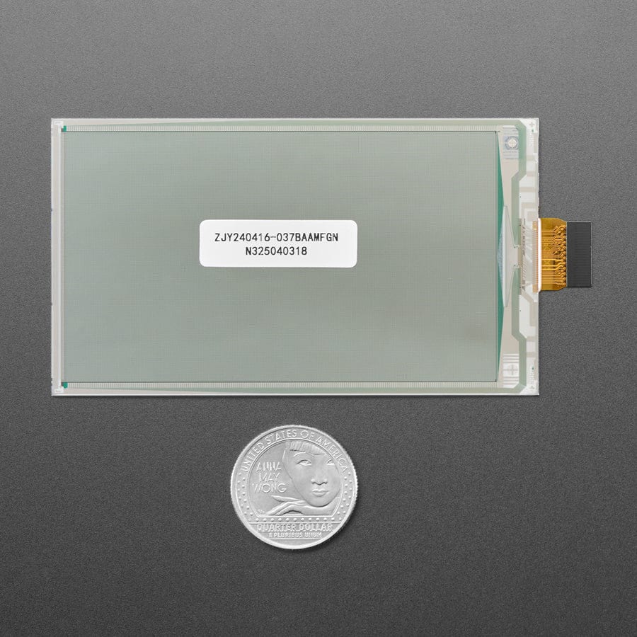 3.7" 416x240 Monochrome Black/White eInk / ePaper - Bare Display - UC8253 Chipset by Adafruit - The Pi Hut