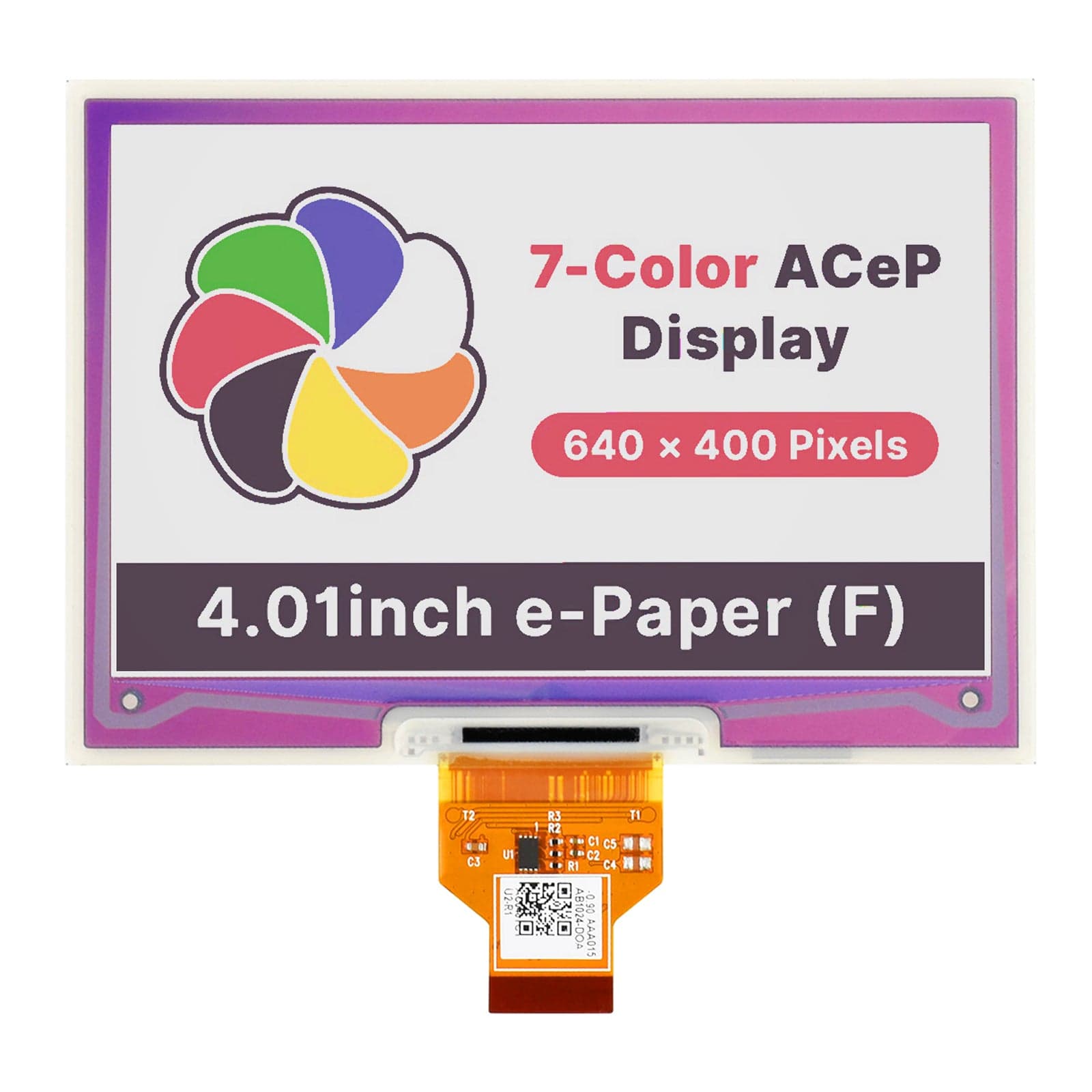 4.01" ACeP 7-Color E-Paper Display (without PCB) (640×400) - The Pi Hut