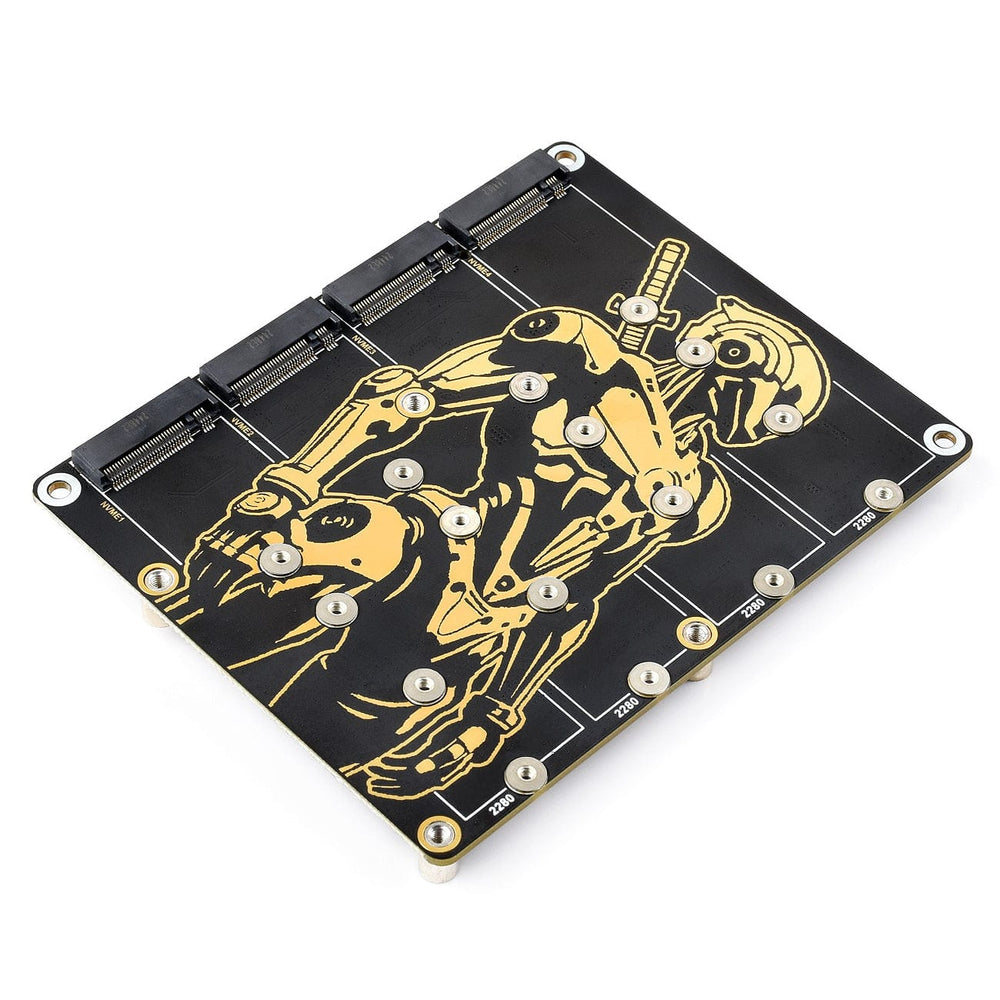 4-Channel M.2 Adapter for Raspberry Pi 5 by Waveshare - The Pi Hut