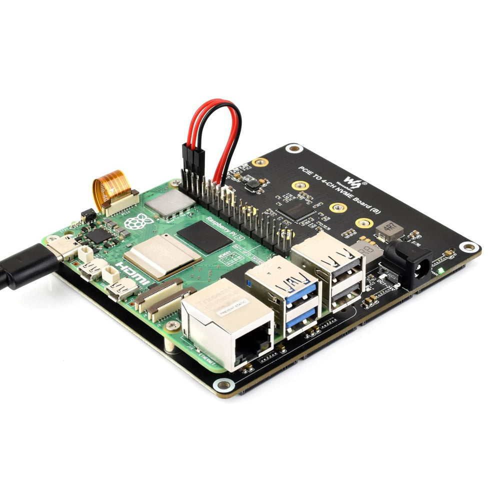 4-Channel M.2 Adapter for Raspberry Pi 5 by Waveshare - The Pi Hut