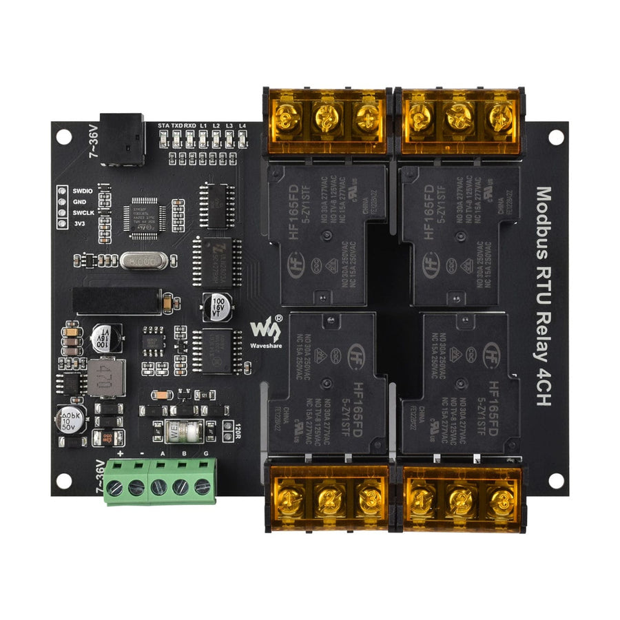 4-Channel Modbus RTU Relay Module with RS-485 Interface - The Pi Hut