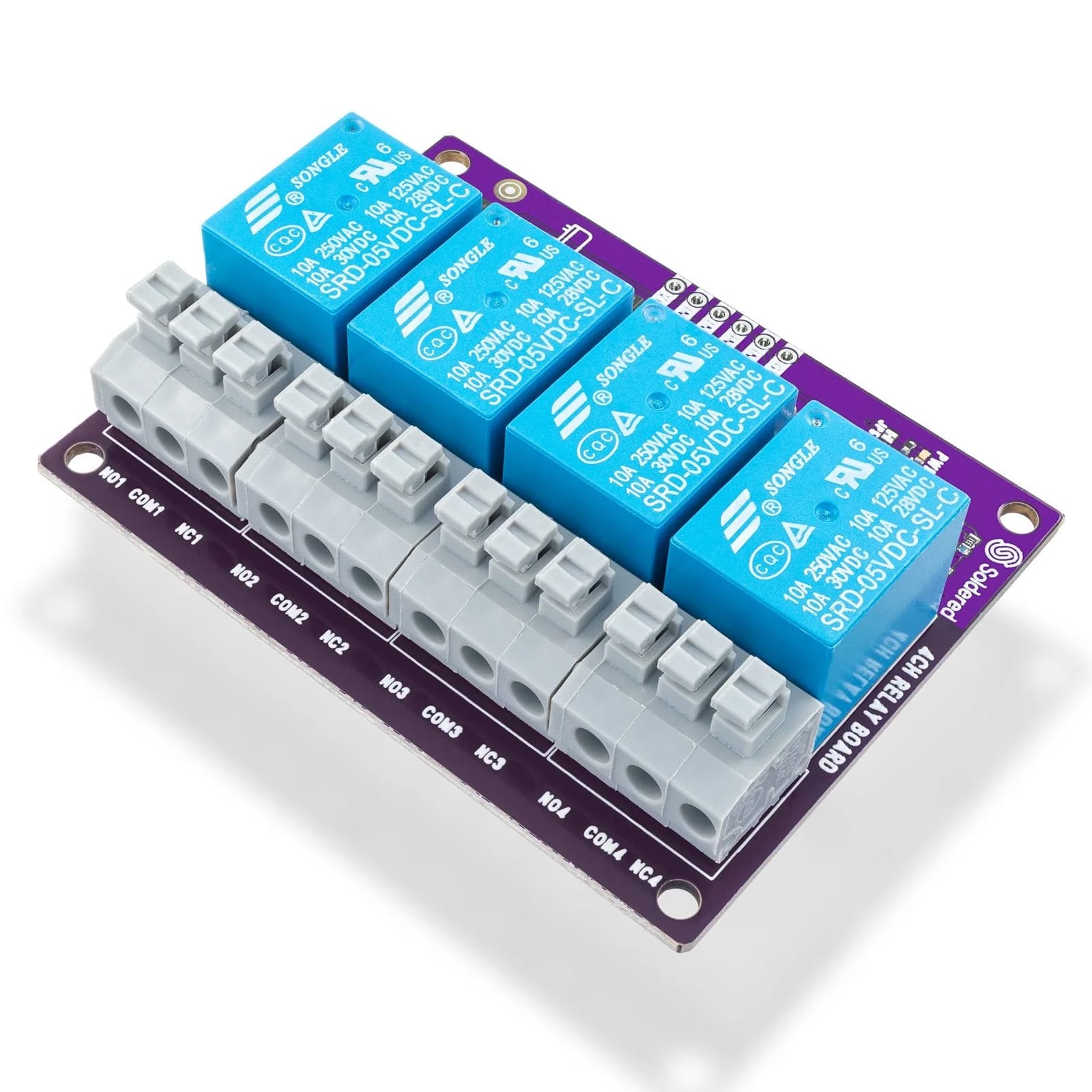 4-Channel Relay Board by Soldered Electronics - The Pi Hut