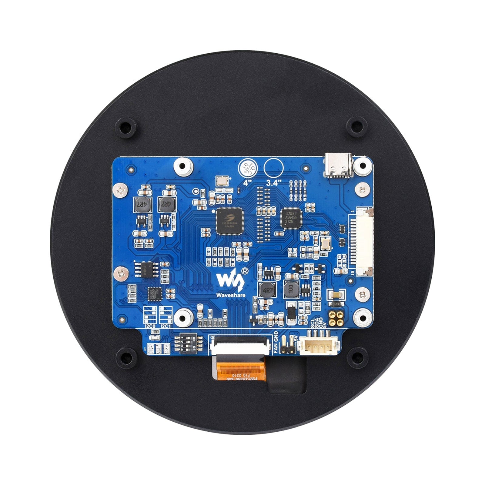 4" DSI Round Touch Display for Raspberry Pi - The Pi Hut