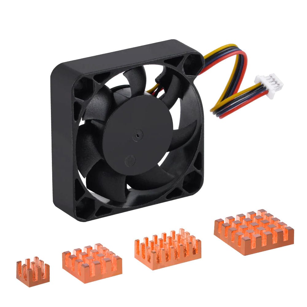 4010 Black Cooler Fan With Heatsinks For Raspberry Pi 5 - The Pi Hut