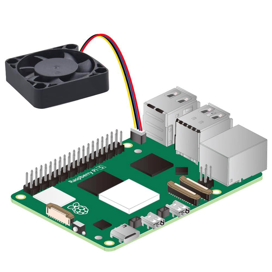 Fan For Raspi 2x 40mm Cooling Fans for Raspberry Pi 5 - The Pi Hut