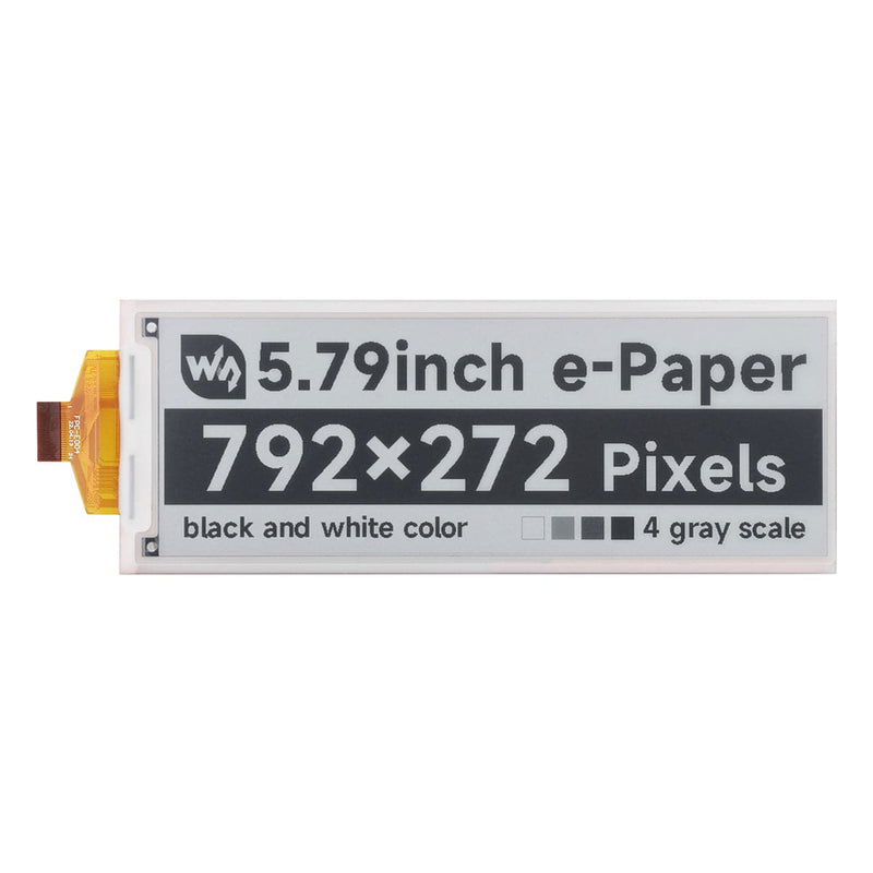 5.79" E-Paper Raw Display (792 x 272) (Black/White) - The Pi Hut
