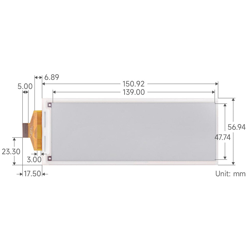 5.79" E-Paper Raw Display Panel (792 x 272) - The Pi Hut