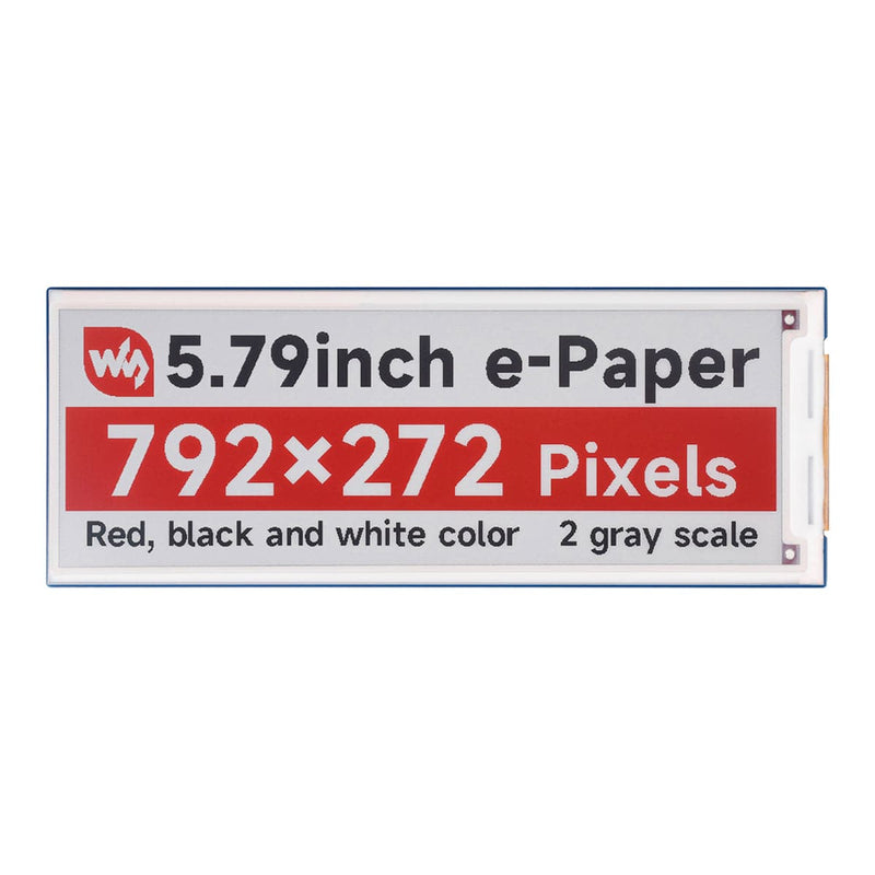 5.79" Red/Black/White E-Paper Module (792 x 272) - The Pi Hut