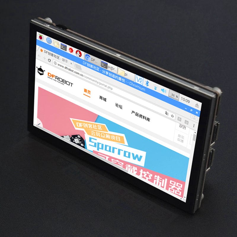 5'' 800 x 480 TFT Raspberry Pi DSI Touchscreen (Compatible with Raspberry Pi 3B/3B+/4B/5) - The Pi Hut