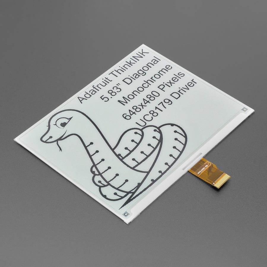 5.83" 648x480 Monochrome Black / White eInk / ePaper - Bare Display - UC8179 Chipset by Adafruit - The Pi Hut