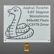 5.83" 648x480 Monochrome Black / White eInk / ePaper - Bare Display - UC8179 Chipset by Adafruit - The Pi Hut