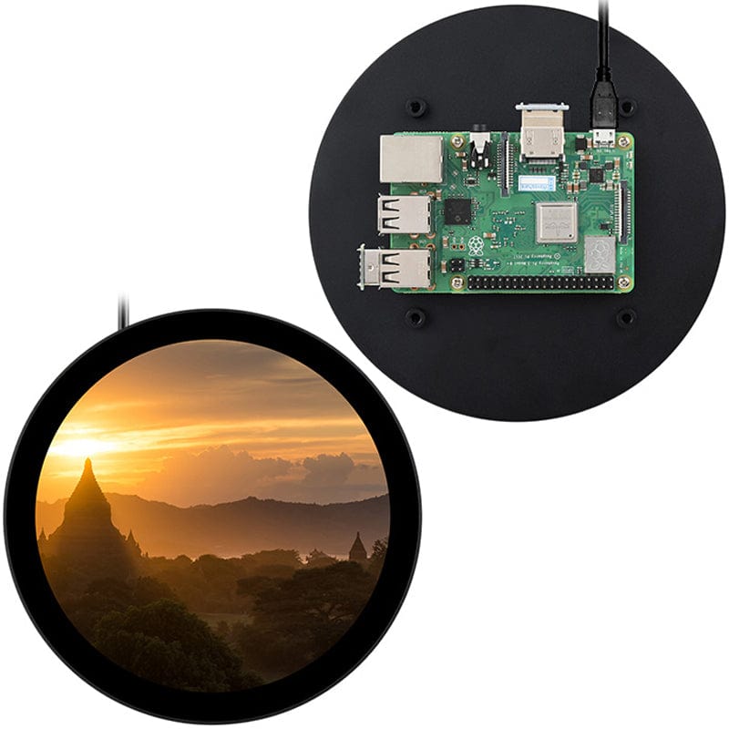 5" Round IPS HDMI Touch Display for Raspberry Pi (1080x1080) - The Pi Hut
