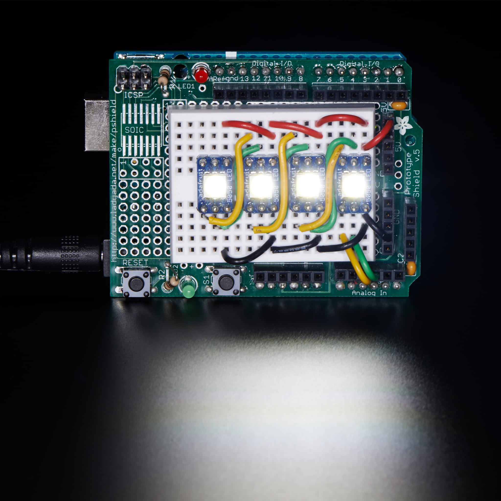 5050 Cool White LED w/ Integrated Driver Chip - 10 Pack (~6000K) by Adafruit - The Pi Hut