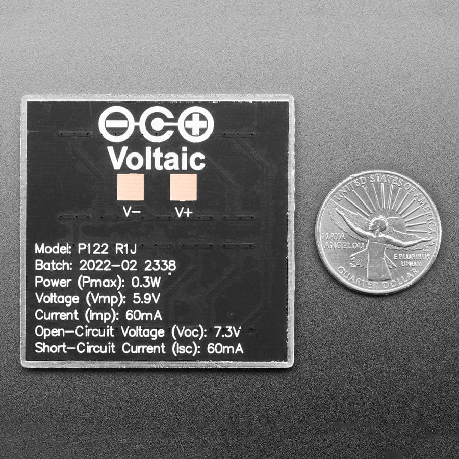 5V 0.3W Mini Solar Panel - ETFE - Voltaic P122 - The Pi Hut