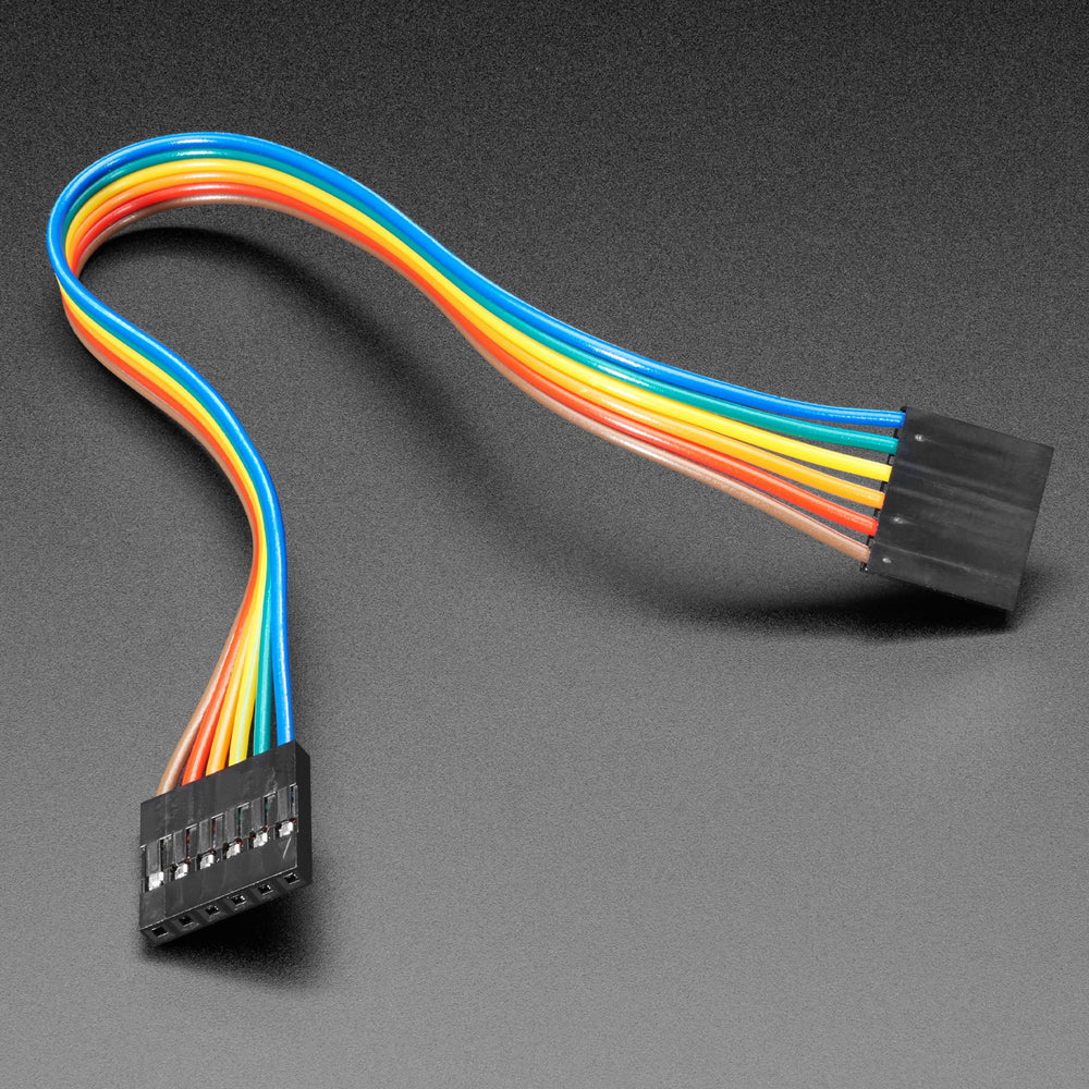 6-Conductor 0.1" Socket-Socket Cable (6" long) by Adafruit - The Pi Hut