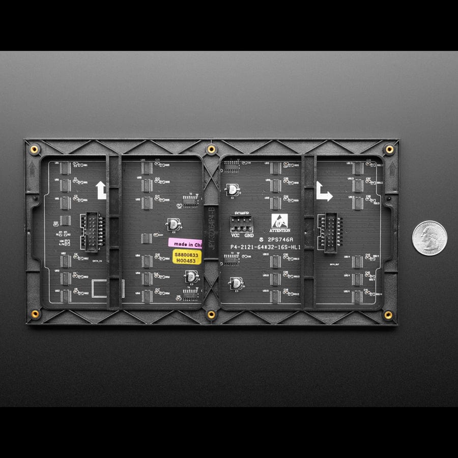 64x32 RGB LED Matrix - 4mm pitch by Adafruit - The Pi Hut