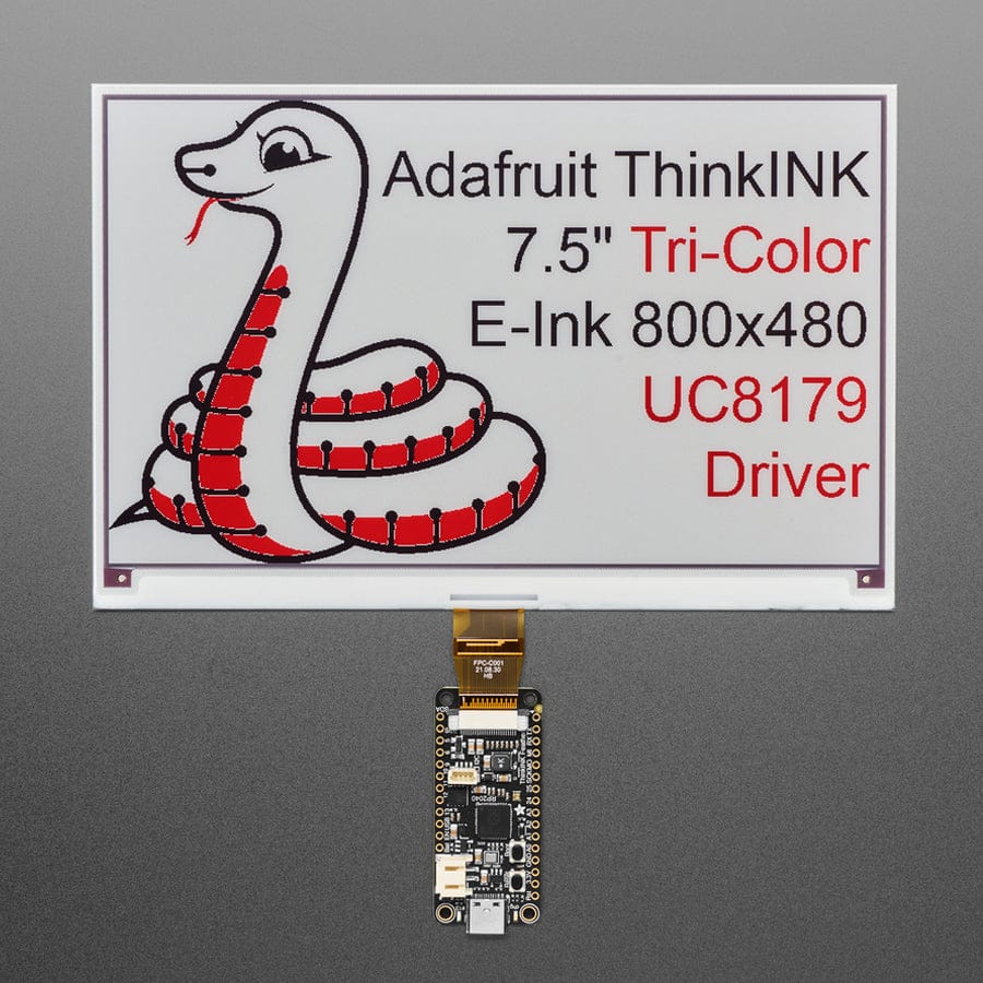 7.5" 800x480 Tri-Colour eInk / ePaper - Bare Display by Adafruit - The Pi Hut