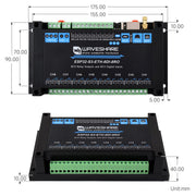 8-Channel ESP32-S3 WiFi Relay Module with RS485 (PoE Option) by Waveshare - The Pi Hut