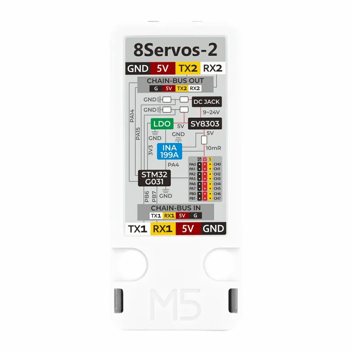 8-Channel Servo2 Chain (STM32G031) by M5Stack - The Pi Hut