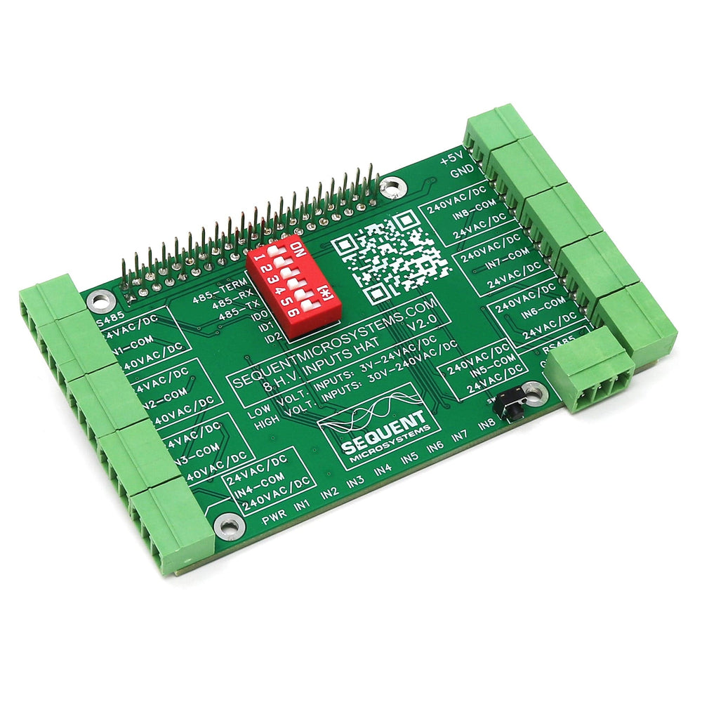 8 HV Digital Inputs 8-Layer Stackable HAT for Raspberry Pi - The Pi Hut