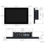 8" IPS Display + Aluminium Enclosure for Raspberry Pi by Waveshare - The Pi Hut