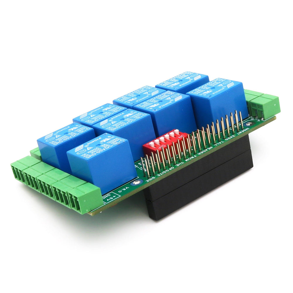 8 Relays 4A/120V 8-Layer Stackable HAT for Raspberry Pi (v6.0) - The Pi Hut