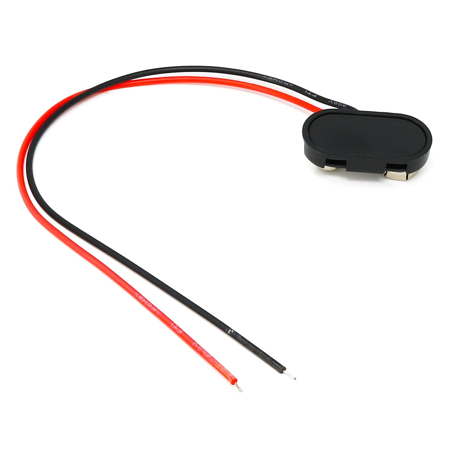 9V Battery Connector Clip with Bare Wires - The Pi Hut