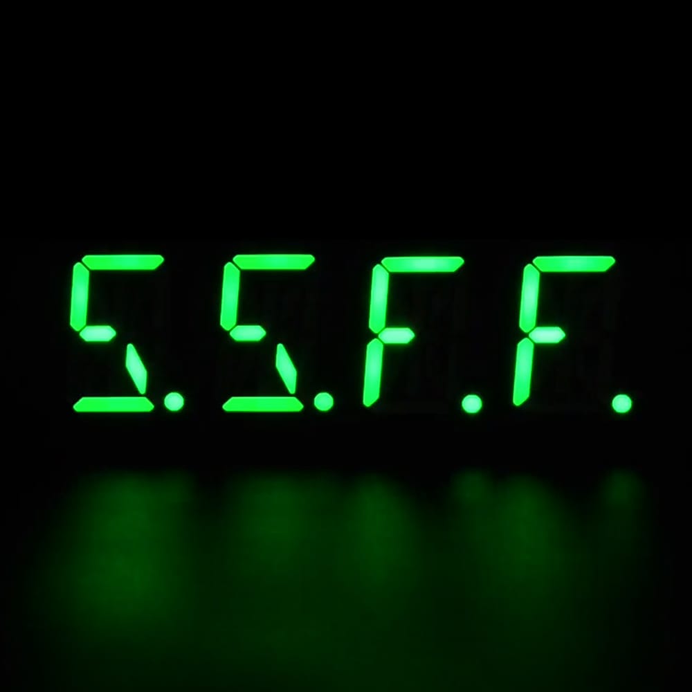 Adafruit 0.54" Quad Alphanumeric FeatherWing Display - Green by Adafruit - The Pi Hut