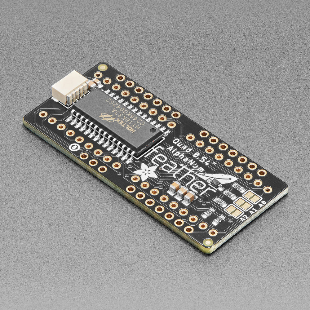 Adafruit 0.54" Quad Alphanumeric FeatherWing Display - Green by Adafruit - The Pi Hut