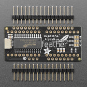Adafruit 0.54" Quad Alphanumeric FeatherWing Display - Green by Adafruit - The Pi Hut