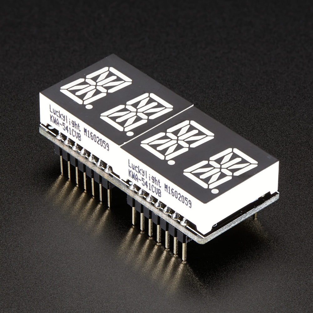 Adafruit 0.54" Quad Alphanumeric FeatherWing Display - Green by Adafruit - The Pi Hut