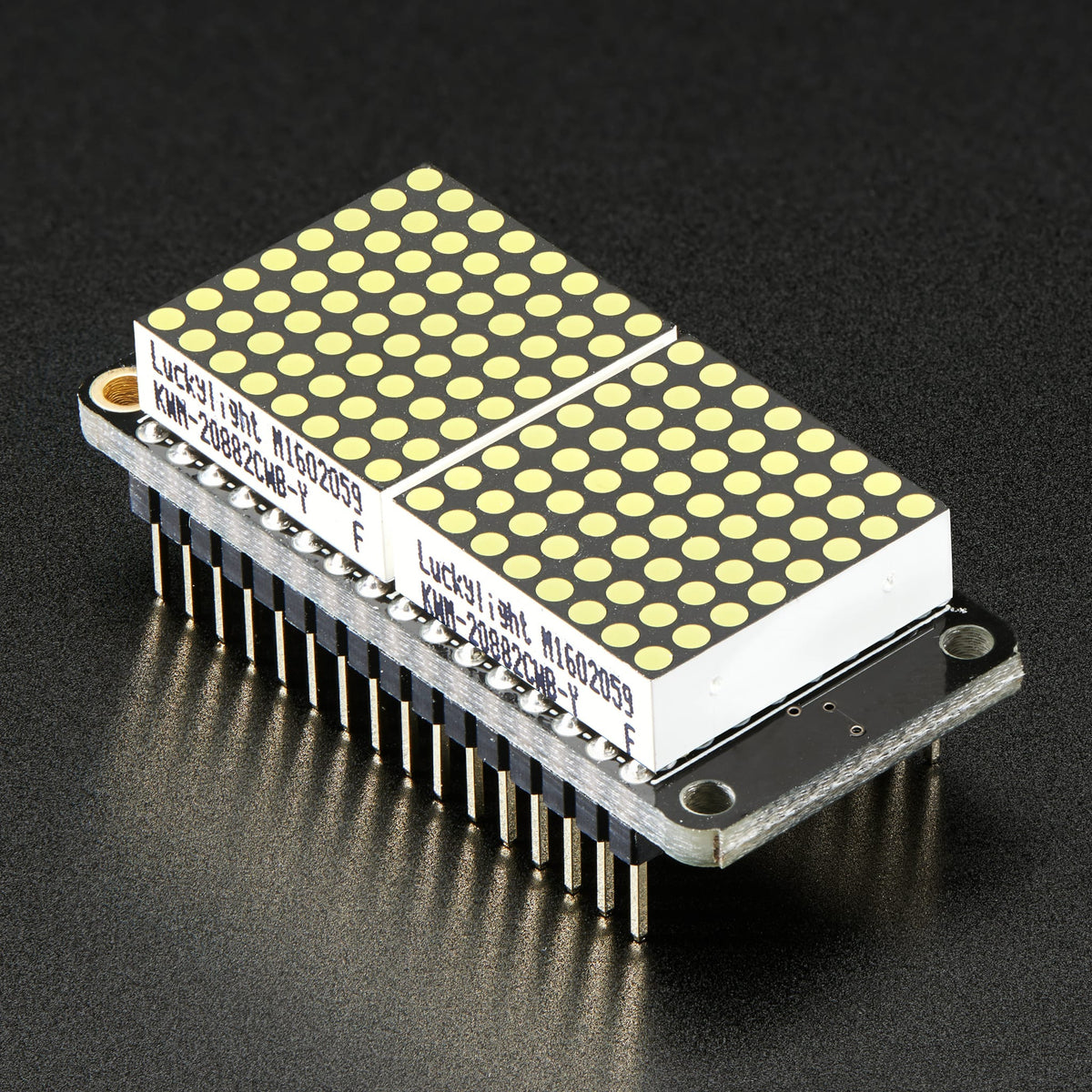 Adafruit 0.8" 8x16 LED Matrix FeatherWing Display Kit - White by Adafruit - The Pi Hut