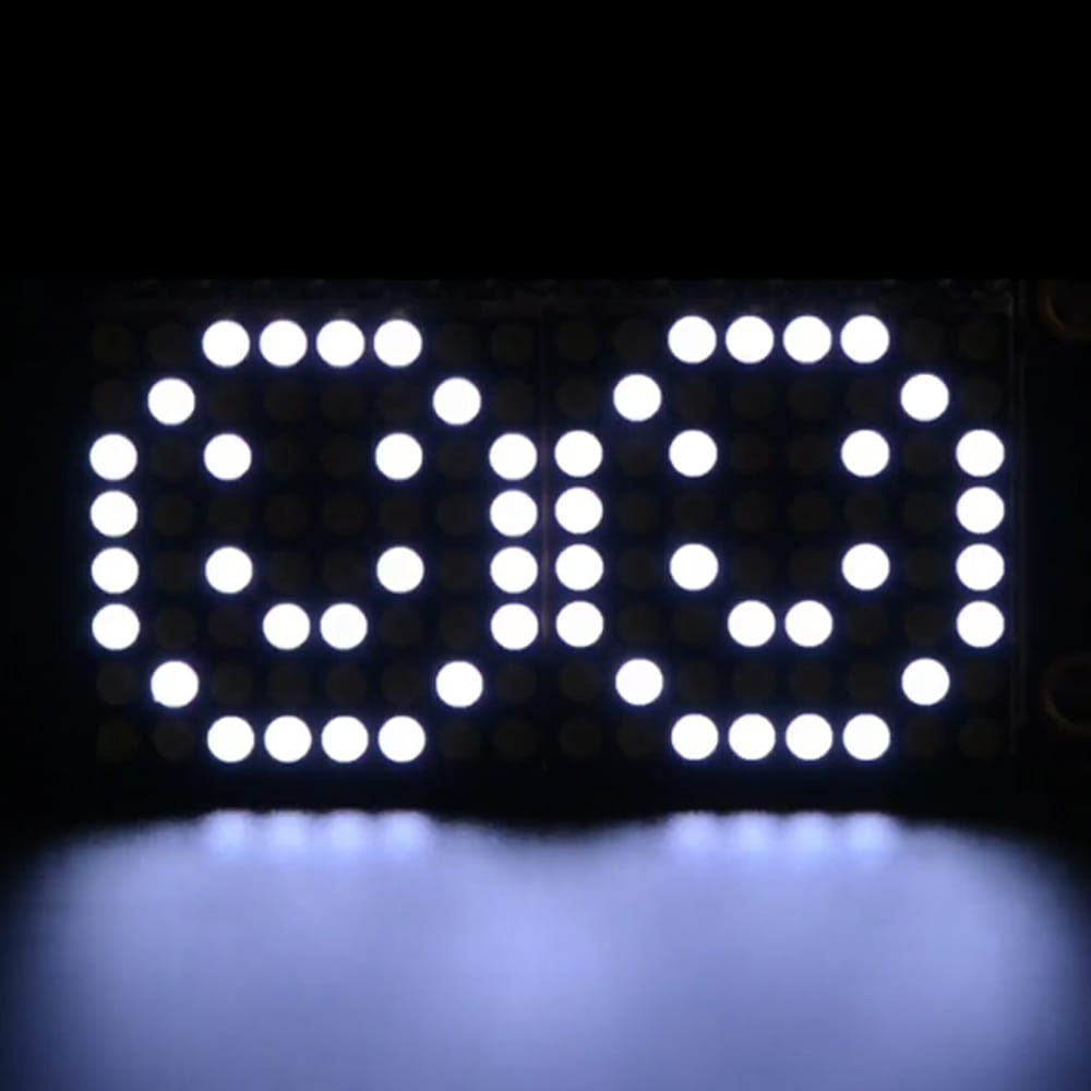 Adafruit 0.8" 8x16 LED Matrix FeatherWing Display Kit - White by Adafruit - The Pi Hut