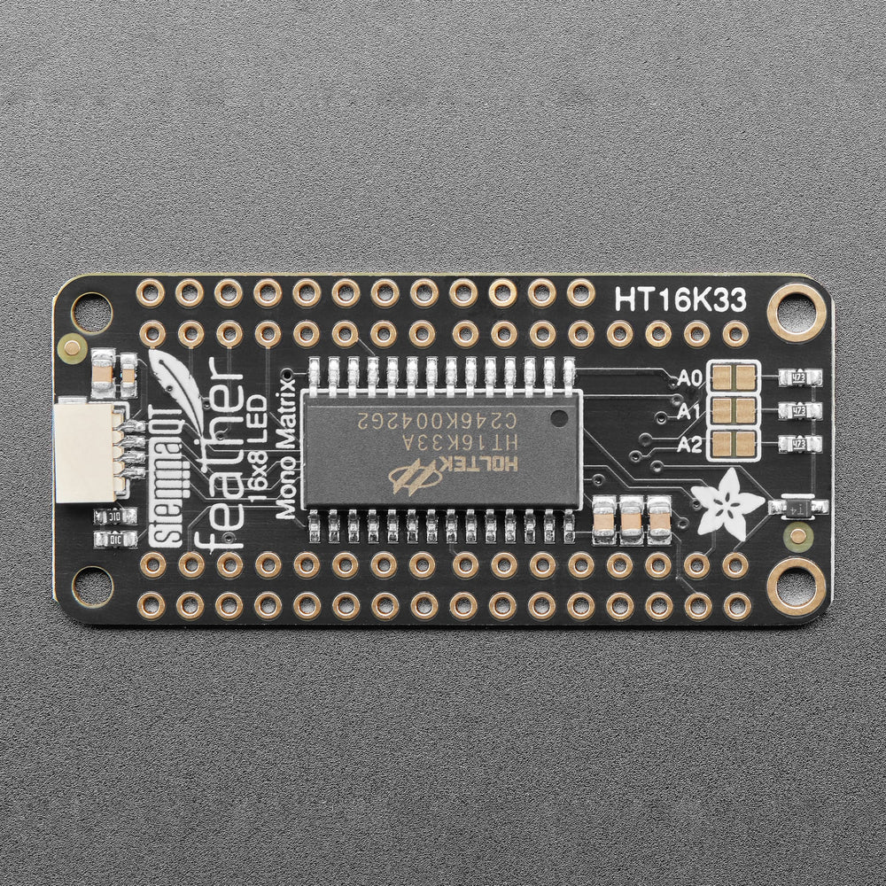 Adafruit 0.8" 8x16 LED Matrix FeatherWing Display Kit - White by Adafruit - The Pi Hut