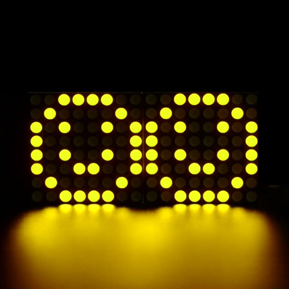Adafruit 0.8" 8x16 LED Matrix FeatherWing Display Kit - Yellow by Adafruit - The Pi Hut