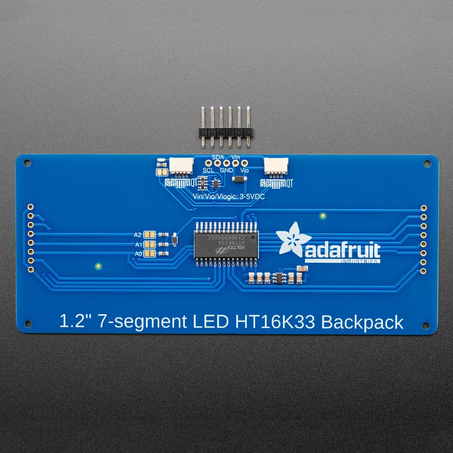 Adafruit 1.2" 4-Digit 7-Segment Display w/I2C Backpack - Red - The Pi Hut