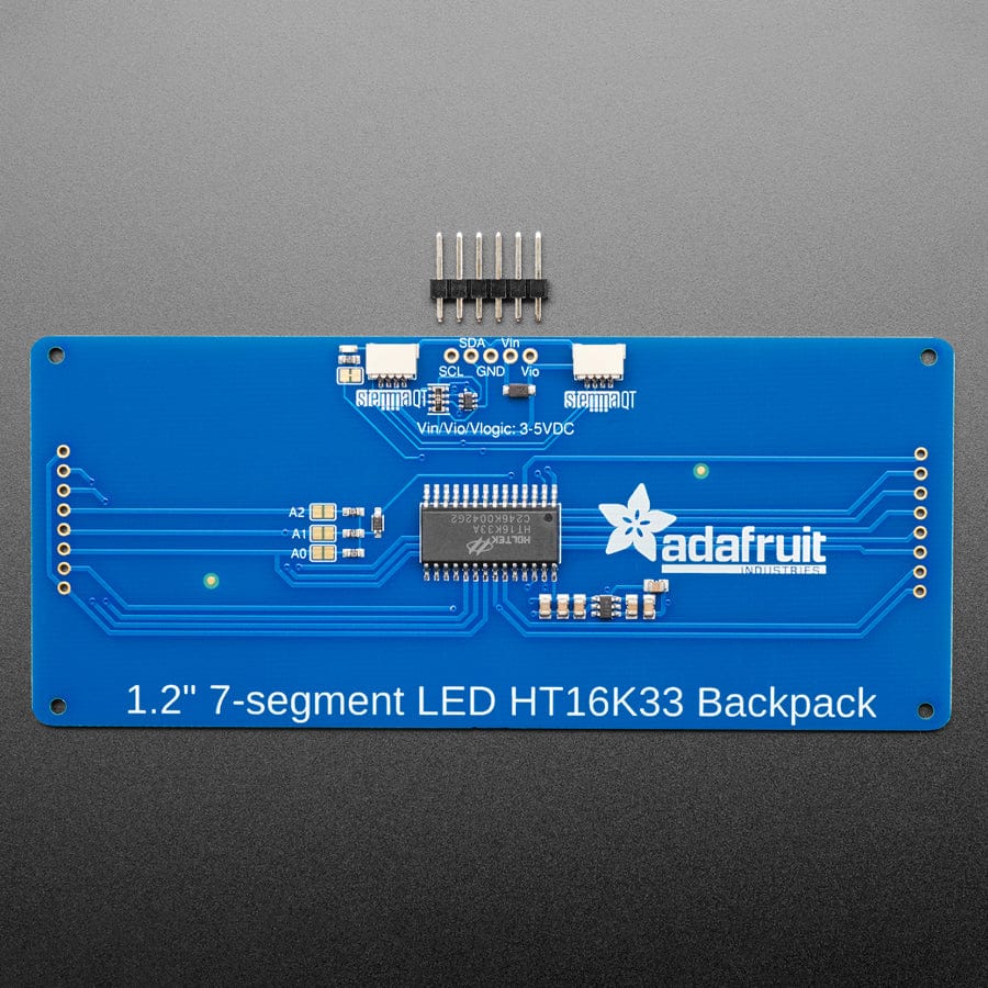 Adafruit 1.2" 4-Digit 7-Segment Display with an I2C Backpack - Yellow