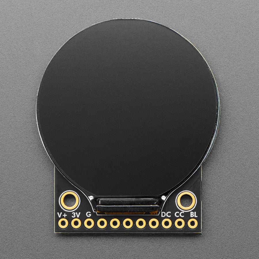 Adafruit 1.28" 240x240 Round TFT LCD Display with MicroSD - GC9A01A with EYESPI Connector - The Pi Hut