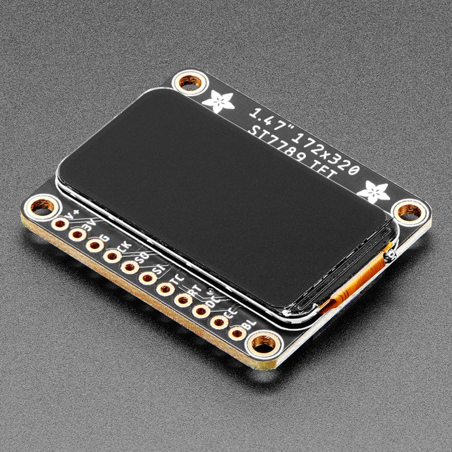 Adafruit 1.47" 320x172 Round Rectangle Color IPS TFT Display (ST7789) - The Pi Hut