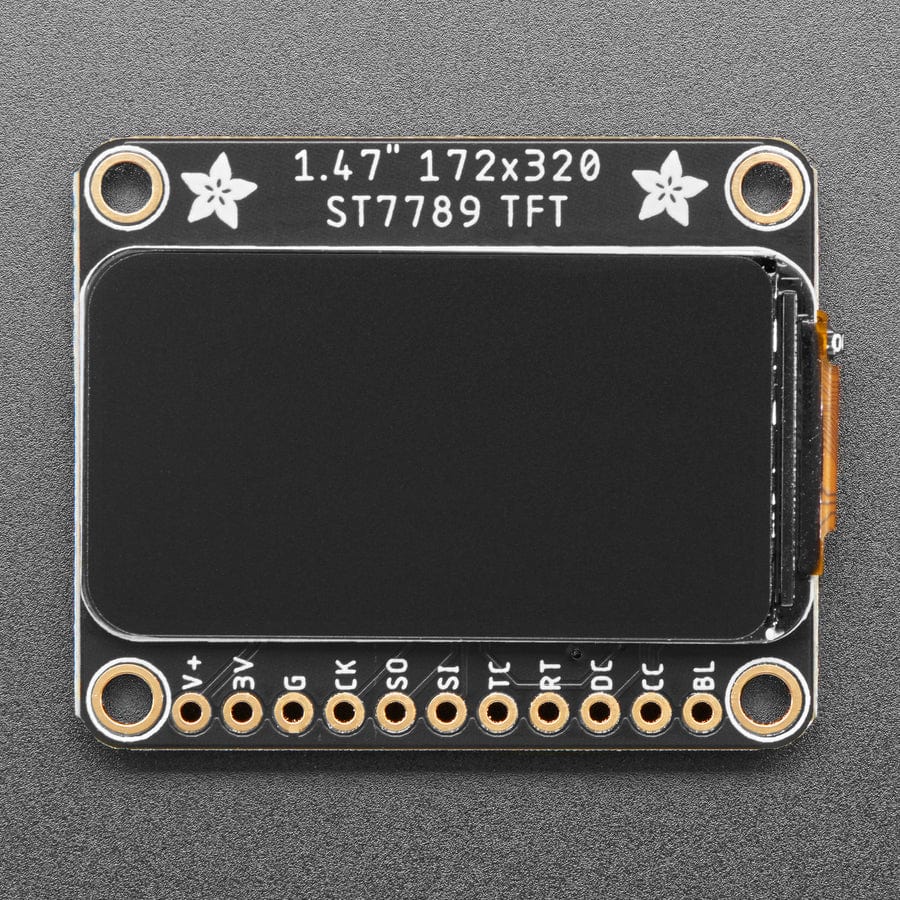 Adafruit 1.47" 320x172 Round Rectangle Color IPS TFT Display (ST7789) - The Pi Hut