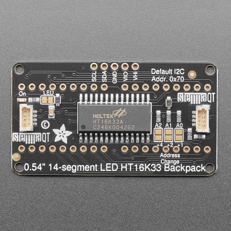 Adafruit 14-segment LED Alphanumeric Backpack - STEMMA QT