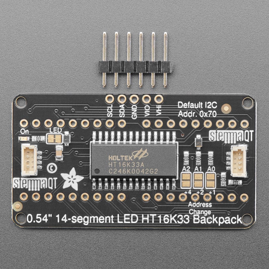 Adafruit 14-segment LED Alphanumeric Backpack - STEMMA QT