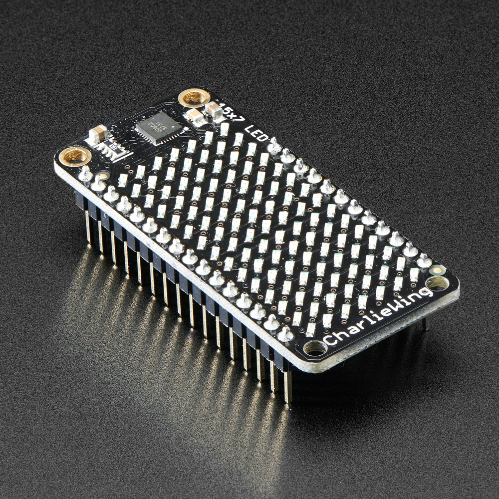 Adafruit 15x7 CharliePlex LED Matrix Display FeatherWing - Red by Adafruit - The Pi Hut