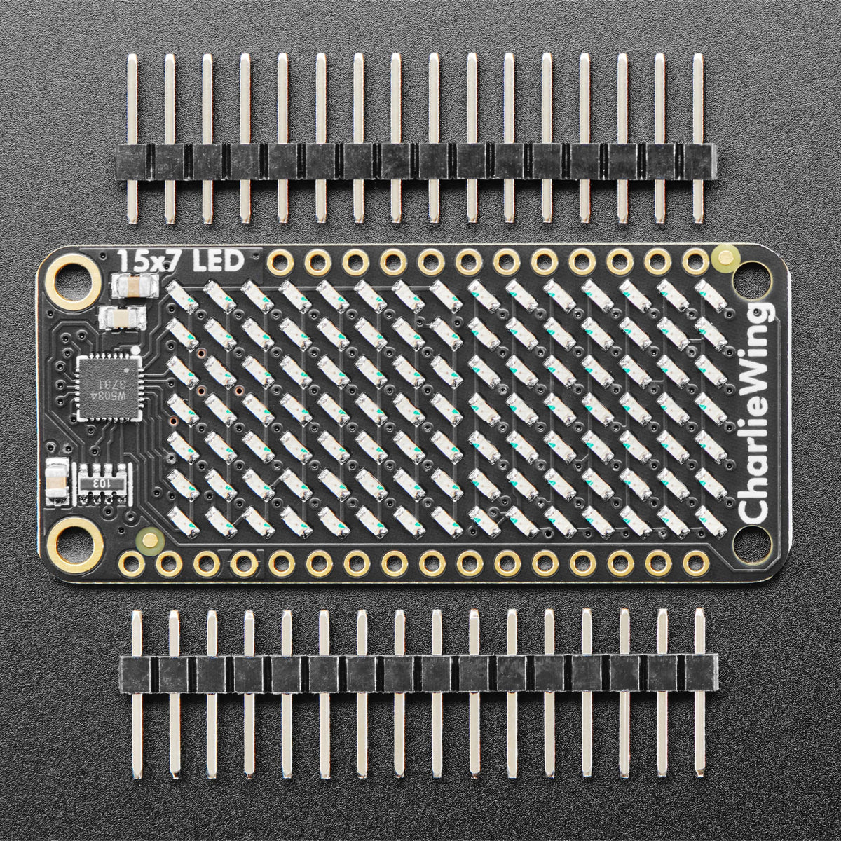 Adafruit 15x7 CharliePlex LED Matrix FeatherWing - Cool White by Adafruit - The Pi Hut
