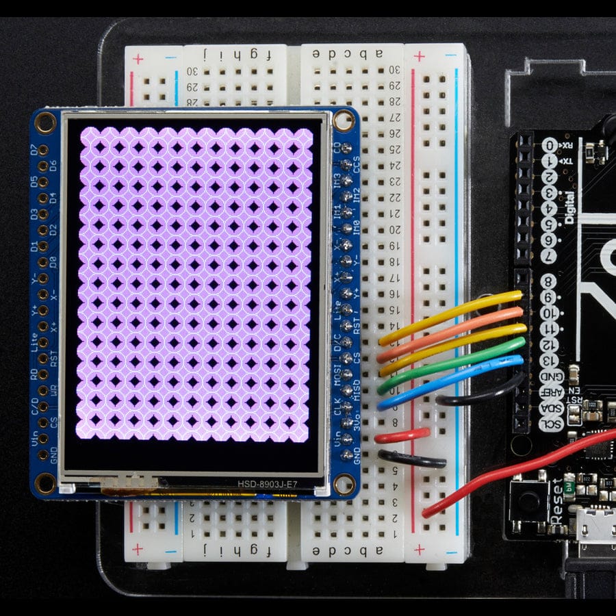 Adafruit 2.4" TFT LCD with Touchscreen Breakout w/MicroSD Socket (ILI9341) by Adafruit - The Pi Hut