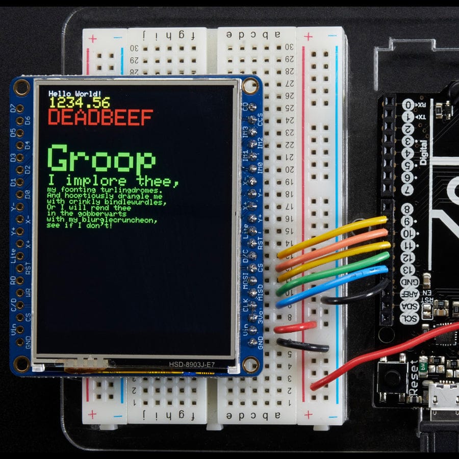 Adafruit 2.4" TFT LCD with Touchscreen Breakout w/MicroSD Socket (ILI9341) by Adafruit - The Pi Hut