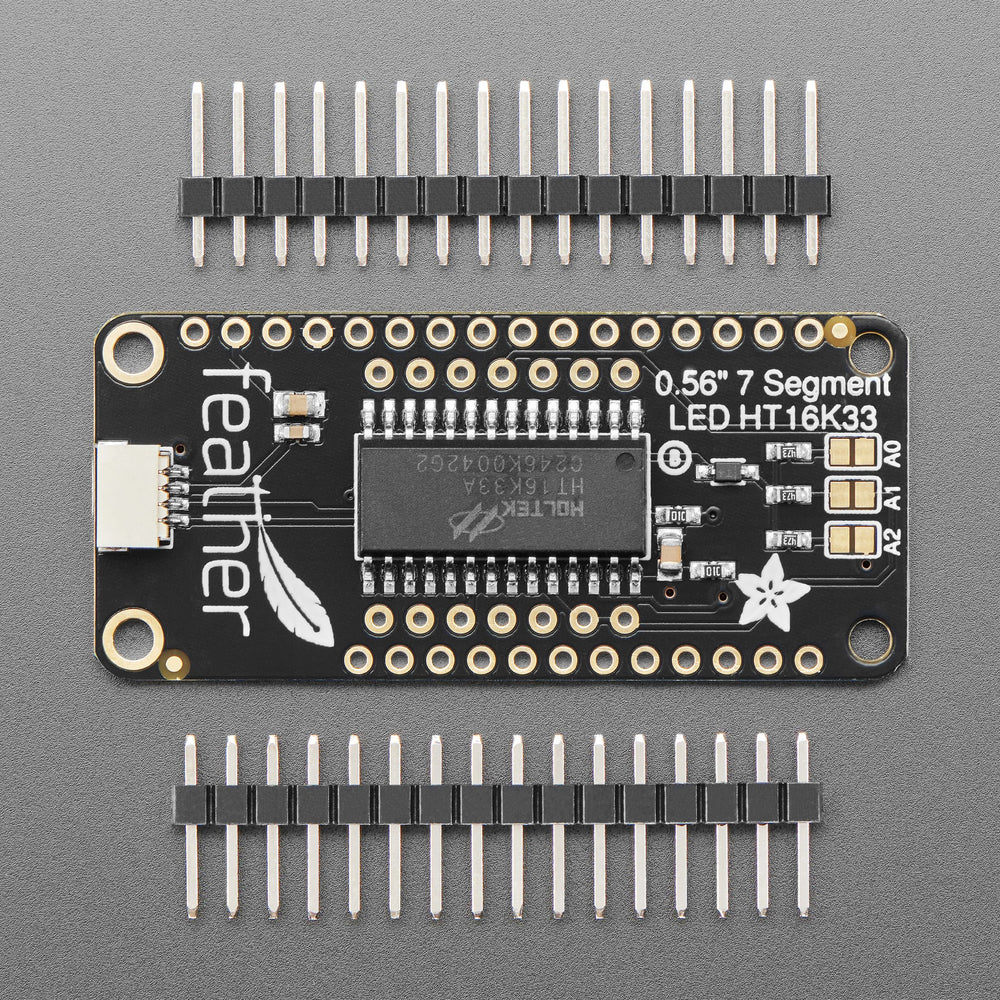 Adafruit 4-Digit 7-Segment LED Matrix Display FeatherWing by Adafruit - The Pi Hut