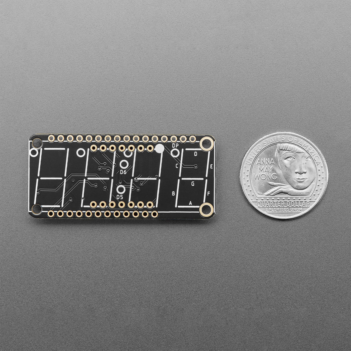 Adafruit 4-Digit 7-Segment LED Matrix Display FeatherWing by Adafruit - The Pi Hut